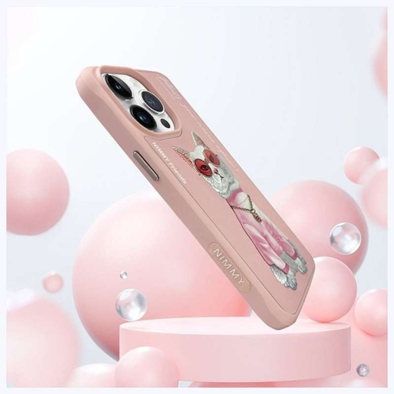 SPOTT-GR Nimmy Case Glasses (Cool Cat) - Θήκη για Apple iPhone 15 Pro σε Ροζ Xρώμα