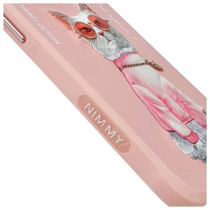 SPOTT-GR Nimmy Case Glasses (Cool Cat) - Θήκη για Apple iPhone 15 Pro σε Ροζ Xρώμα