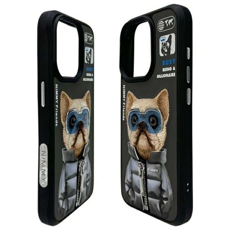 SPOTT-GR Nimmy Case Cool And Cute 2.0 (Dog) - Θήκη για Apple iPhone 15 Pro Max σε Μαύρο Χρώμα