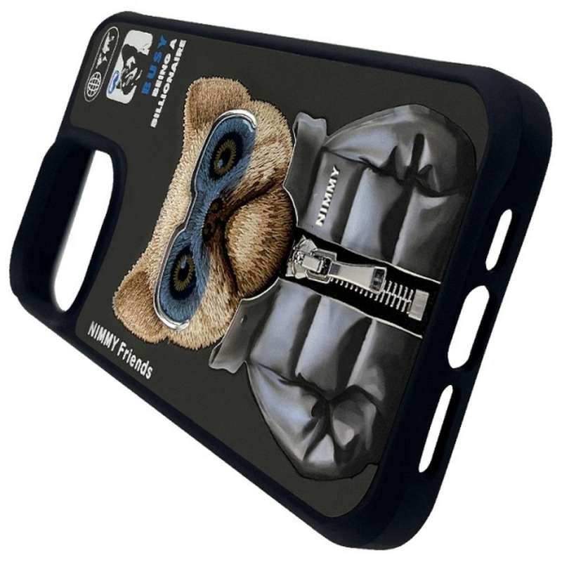 SPOTT-GR Nimmy Case Cool And Cute 2.0 (Dog) - Θήκη για Apple iPhone 15 Pro Max σε Μαύρο Χρώμα
