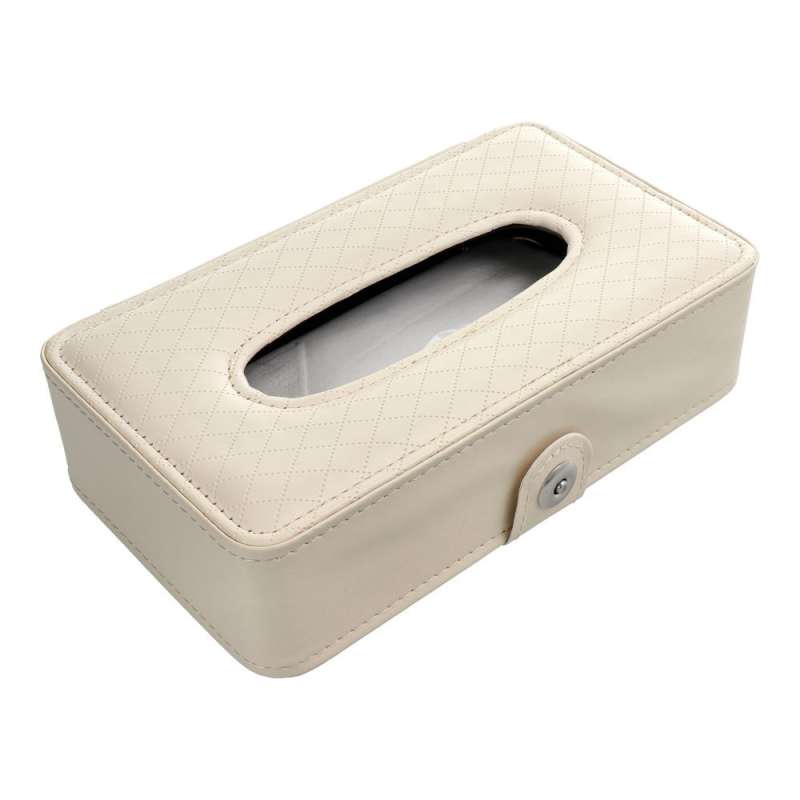 SPOTT-GR Tissue Box - Θήκη για Χαρτομάντηλα από Δερματίνη σε Μπεζ Xρώμα