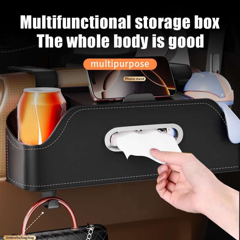 SPOTT-GR Car Organizer SN-517 - Οργανωτής Προσκέφαλου για Καμπίνα Αυτοκινήτου σε Μαύρο Χρώμα
