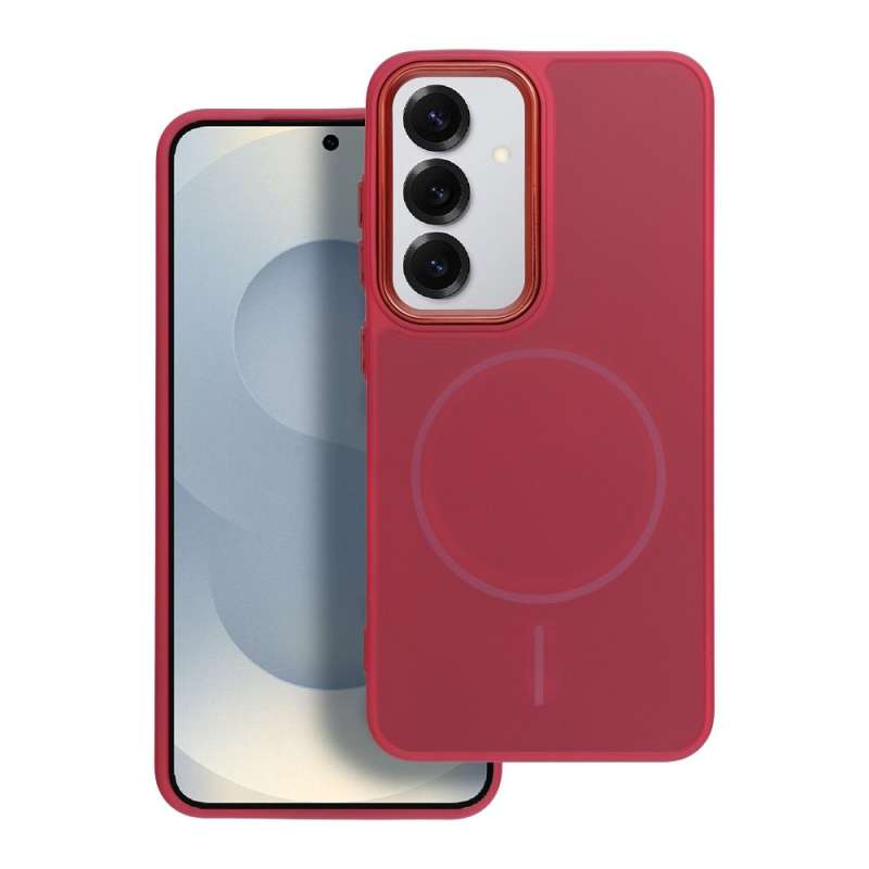 SPOTT-GR Frame Mag Case - Θήκη Σιλικόνης με Υποστήριξη MagSafe για Samsung Galaxy A37 σε Βυσσινί Χρώμα