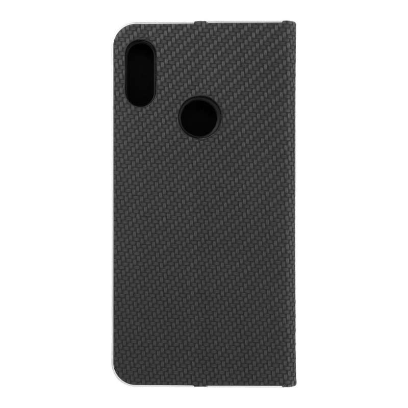 SPOTT-GR Luna Book Carbon Case - Θήκη Πορτοφόλι για Huawei Y6 2019 - Μαύρη
