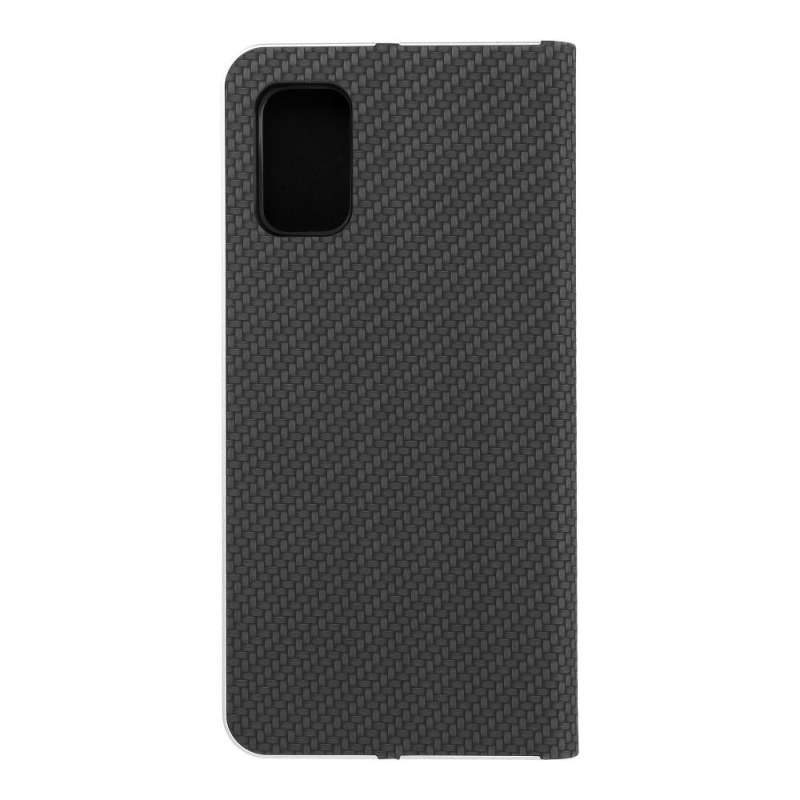 SPOTT-GR Luna Book Carbon Case - Θήκη Πορτοφόλι για Samsung Galaxy A41 - Μαύρη