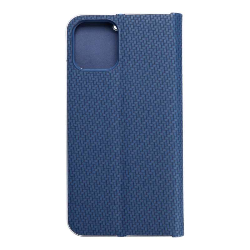 SPOTT-GR Luna Book Carbon Case - Θήκη Πορτοφόλι για Apple iPhone 12 / 12 Pro - Μπλε