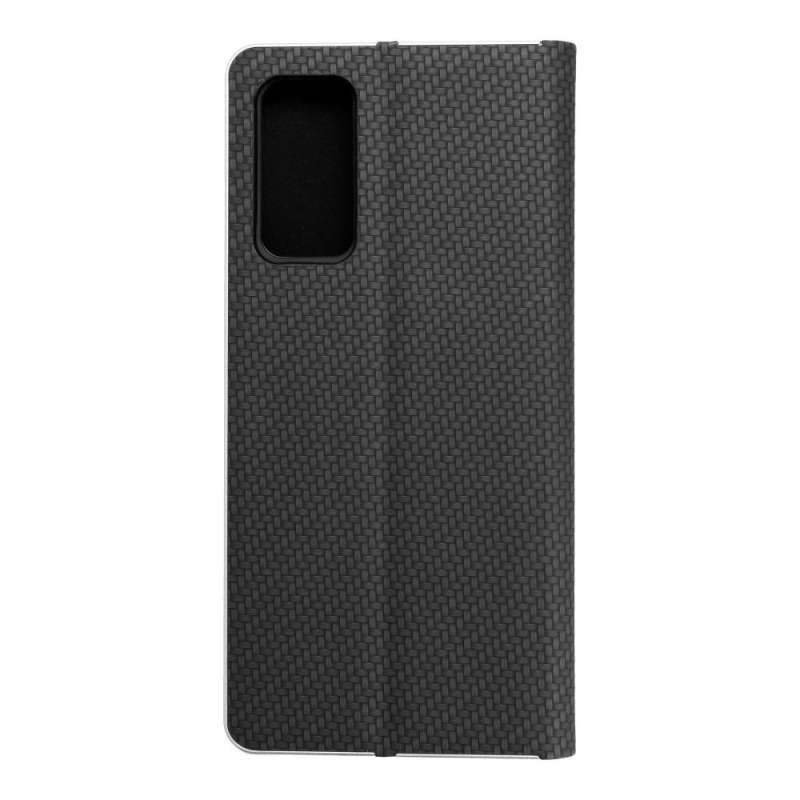 SPOTT-GR Luna Book Carbon Case - Θήκη Πορτοφόλι για Samsung Galaxy S20 FE 5G - Μαύρη