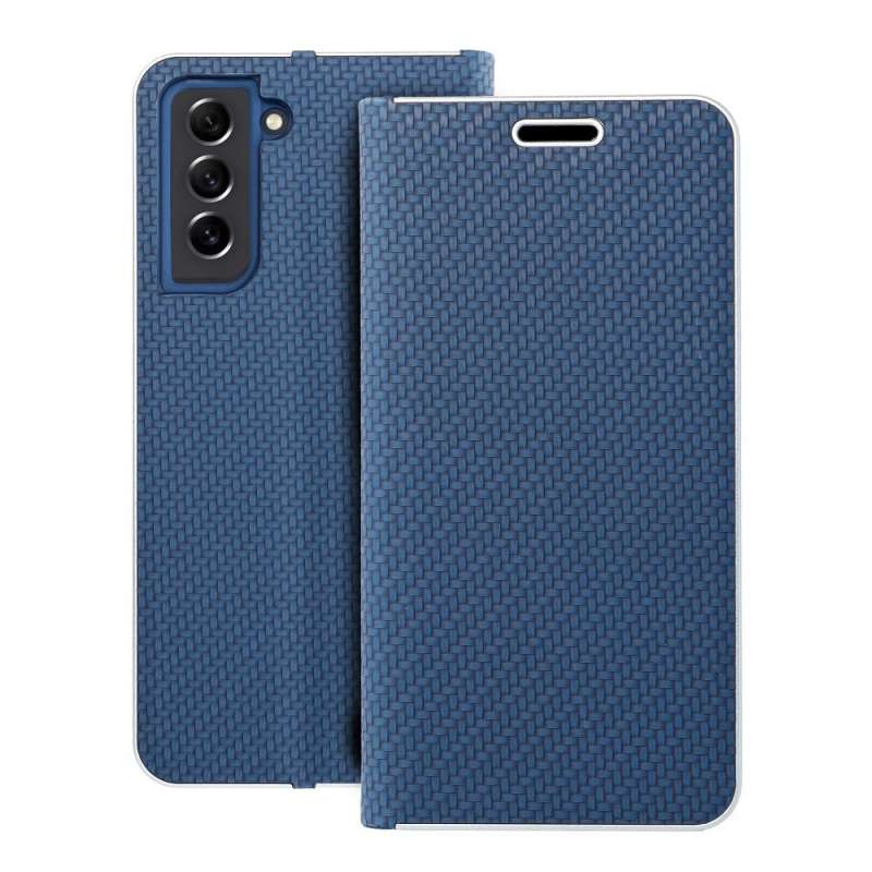 SPOTT-GR Luna Book Carbon Case - Θήκη Πορτοφόλι για Samsung Galaxy S21 - Μπλε