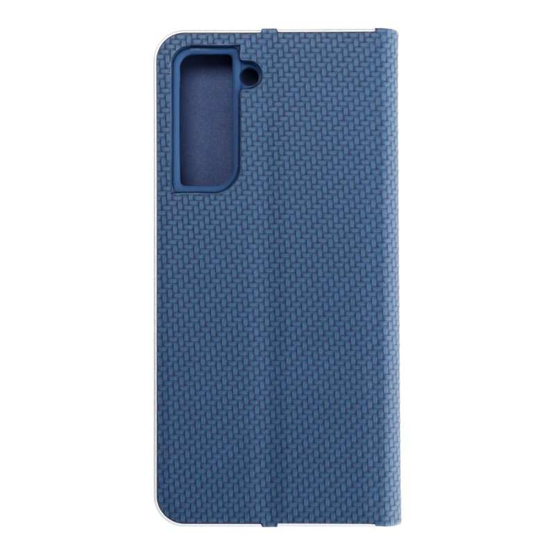 SPOTT-GR Luna Book Carbon Case - Θήκη Πορτοφόλι για Samsung Galaxy S21 - Μπλε