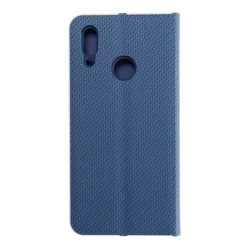 SPOTT-GR Luna Book Carbon Case - Θήκη Πορτοφόλι για Huawei P Smart 2019 - Μπλε