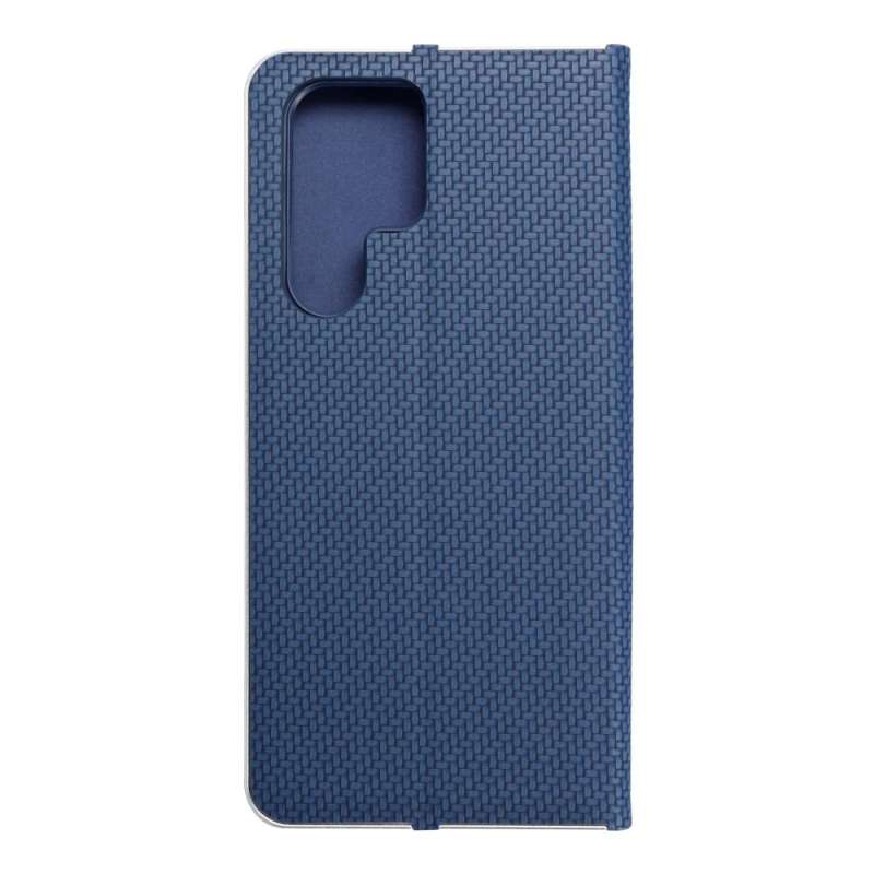 SPOTT-GR Luna Book Carbon Case - Θήκη Πορτοφόλι για Samsung Galaxy S22 Ultra - Μπλε