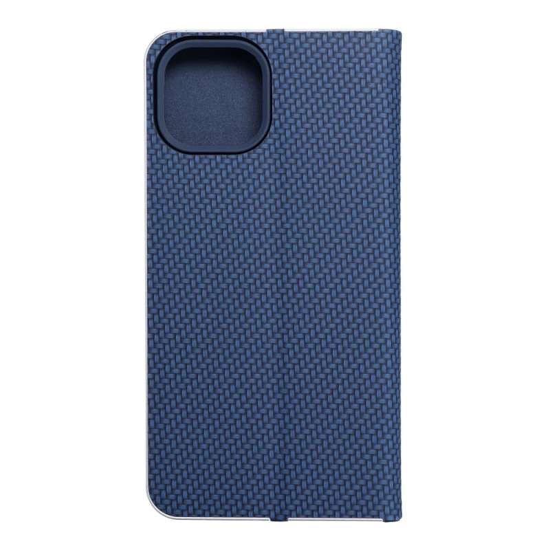 SPOTT-GR Luna Book Carbon Case - Θήκη Πορτοφόλι για Apple iPhone 14 - Μπλε