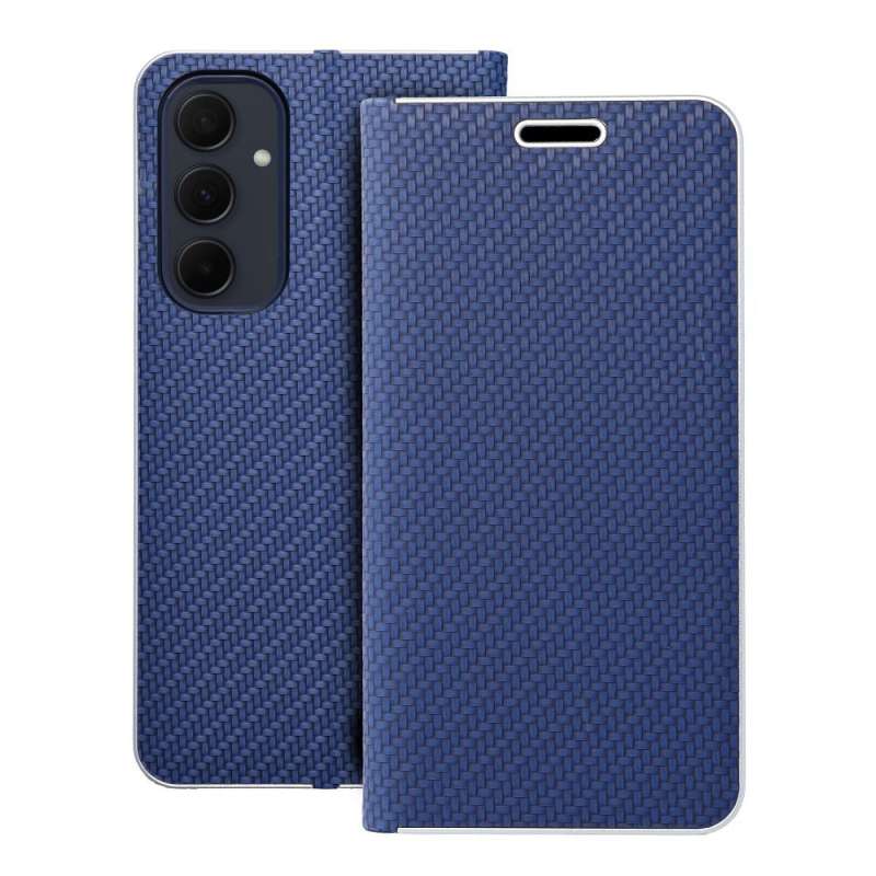 SPOTT-GR Luna Book Carbon Case - Θήκη Πορτοφόλι για Samsung Galaxy A35 5G - Μπλε