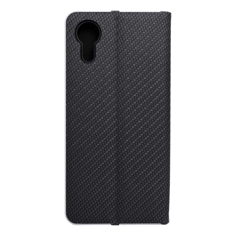 SPOTT-GR Luna Book Carbon Case - Θήκη Πορτοφόλι για Samsung Galaxy Xcover 7 - Μαύρη