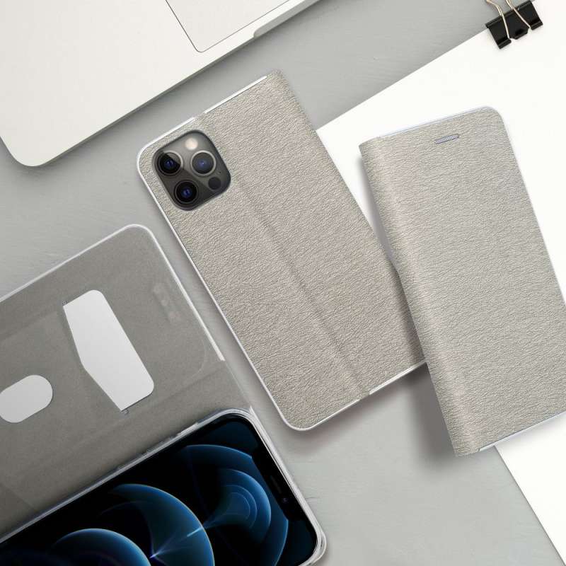 SPOTT-GR Luna Book Cover - Θήκη Πορτοφόλι για Samsung Galaxy A54 5G - Ασημί