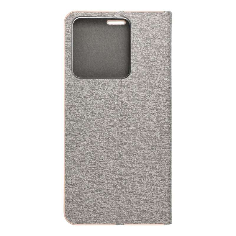SPOTT-GR Luna Book Cover - Θήκη Πορτοφόλι για Xiaomi Redmi Note 13 5G - Ασημί