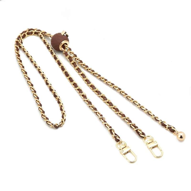 SPOTT-GR Glamour Chain Holder - Κρεμαστό Λουράκι Κινητού με Πλαϊνή Βάση Στήριξης (8cm) σε Καφέ Χρώμα
