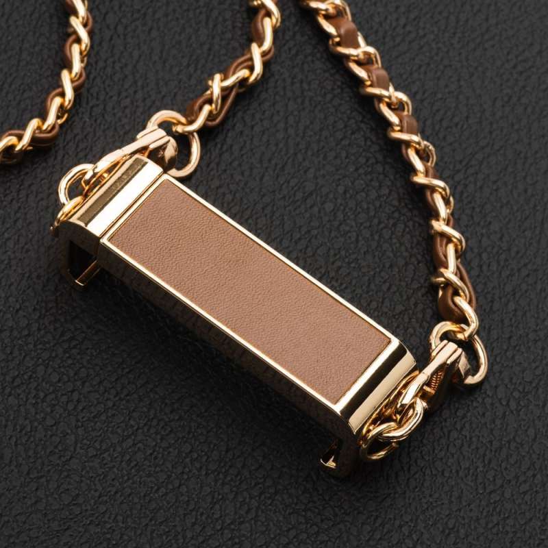 SPOTT-GR Glamour Chain Holder - Κρεμαστό Λουράκι Κινητού με Πλαϊνή Βάση Στήριξης (8cm) σε Καφέ Χρώμα