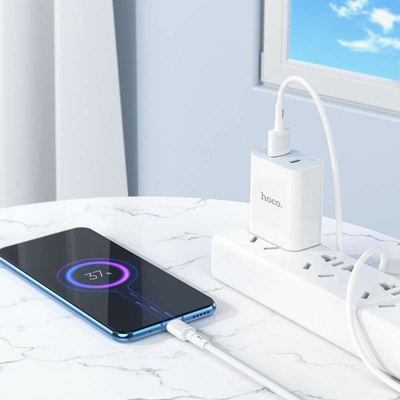 SPOTT-GR Hoco X83 - Καλώδιο USB-A σε Micro USB 2.4A 1m - Άσπρο
