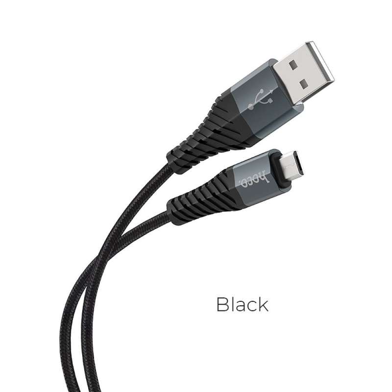 SPOTT-GR Hoco X38 - Καλώδιο USB-A σε Micro USB 1m - Μαύρο