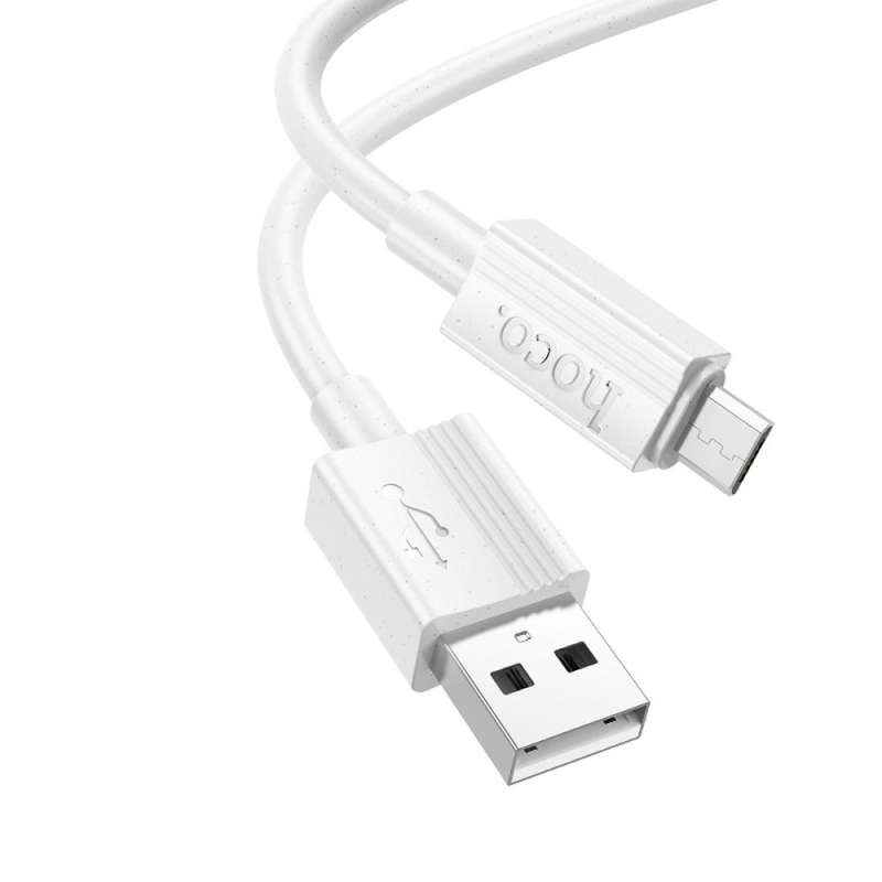 SPOTT-GR Hoco X107 - Καλώδιο USB-A σε Micro USB 2.4A 1m - Άσπρο