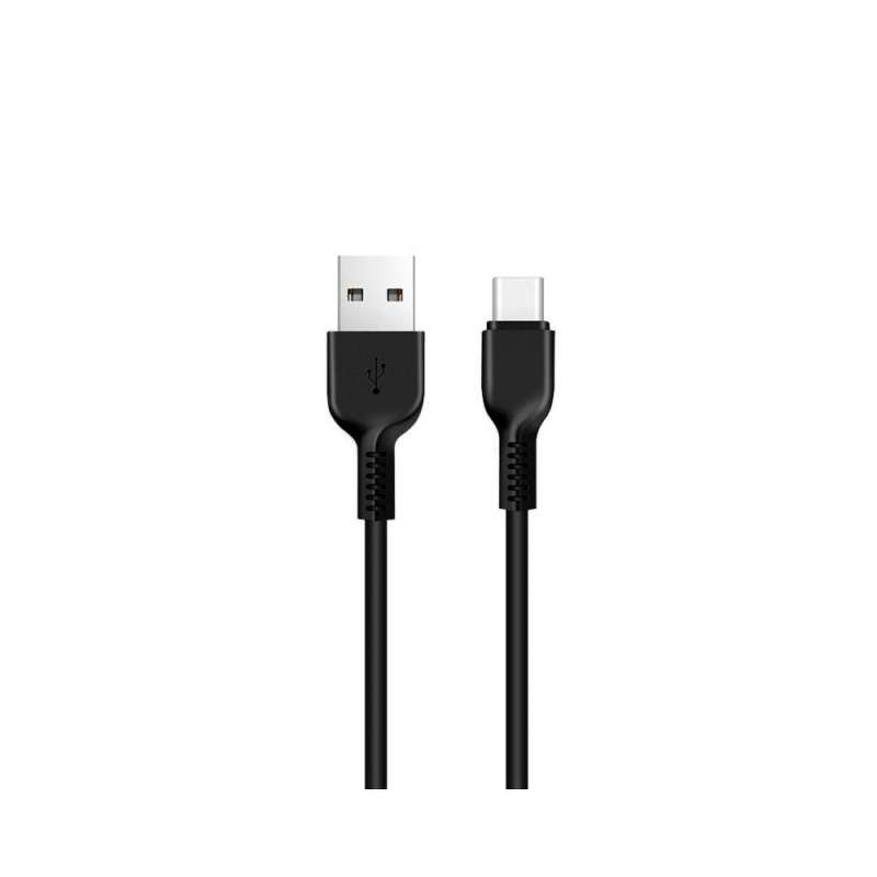 SPOTT-GR Hoco X20 - Καλώδιο USB-A σε Type-C 2.4A 1m σε Μαύρο Χρώμα