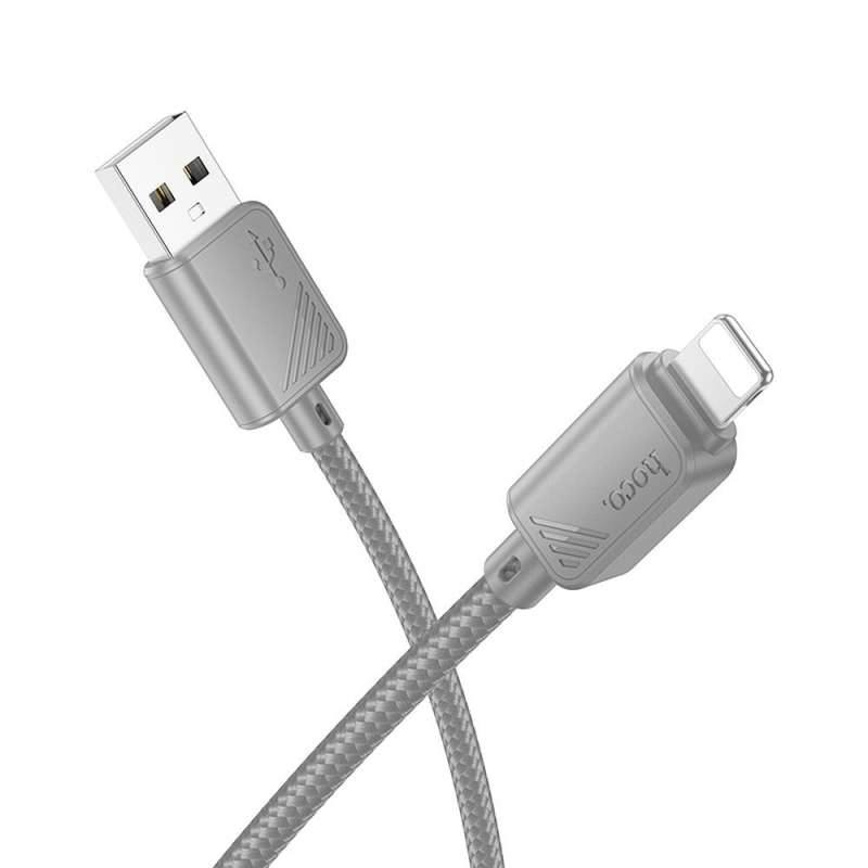 SPOTT-GR Hoco X113 - Καλώδιο USB-A σε Lightning 2.4A 1m - Γκρι