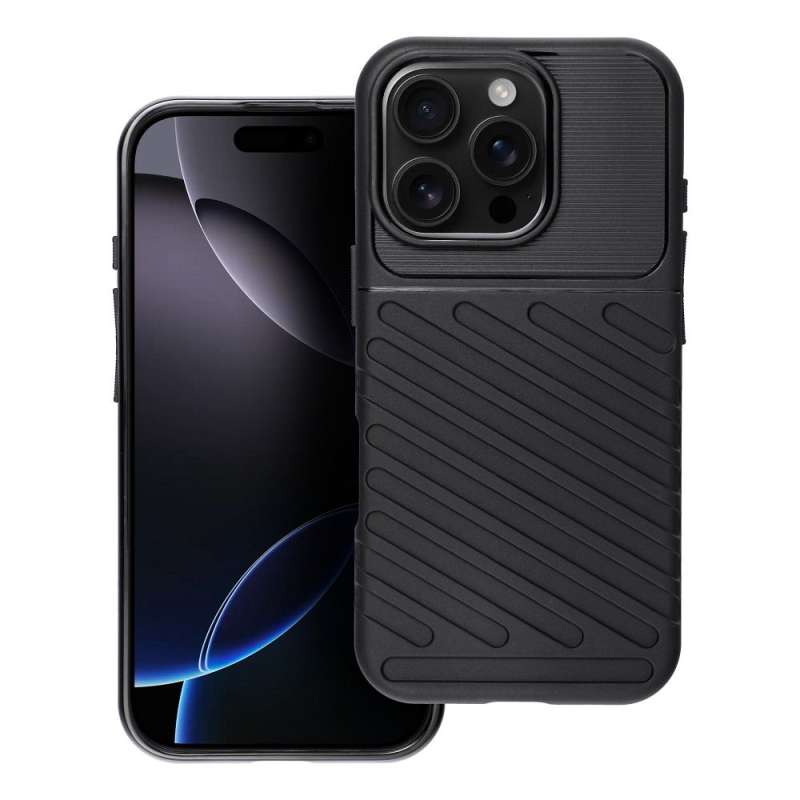SPOTT-GR Thunder Back Cover - Σκληρή Θήκη για Apple iPhone 16 Pro - Μαύρη