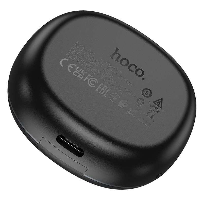 SPOTT-GR Hoco EQ3 - Ασύρματα In-Ear Ακουστικά Bluetooth TWS με Θήκη Φόρτισης - Μαύρα