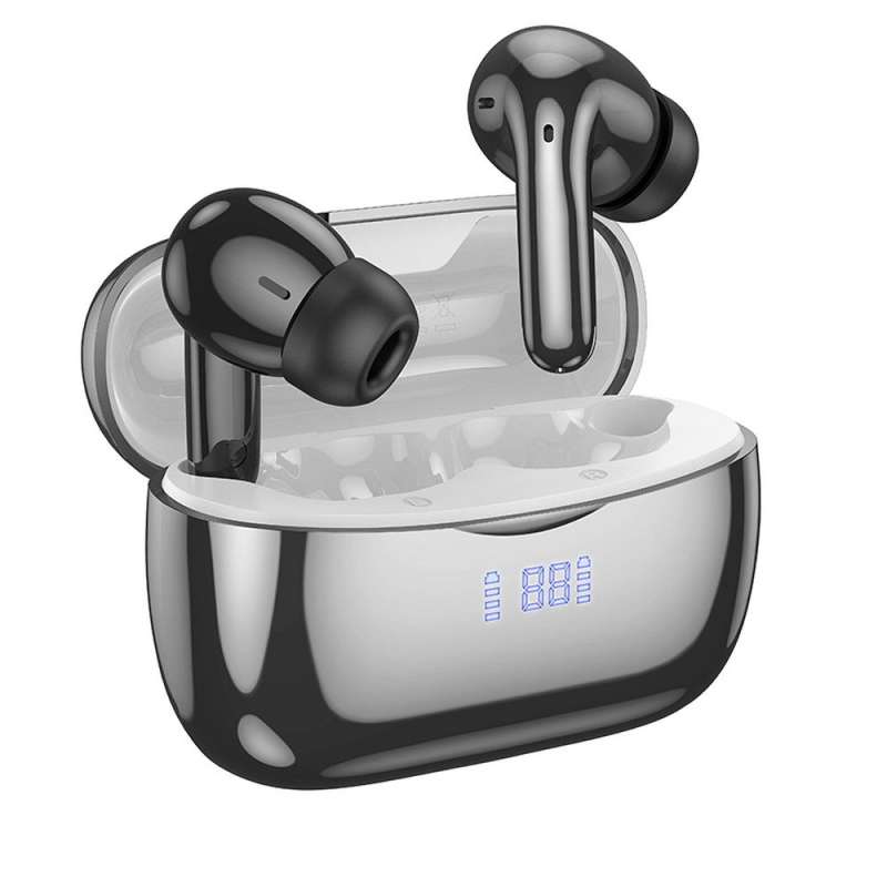 SPOTT-GR Hoco EQ16 - Ασύρματα In-Ear Ακουστικά Bluetooth με ANC, ENC (Ακύρωση Θορύβου) σε Μαύρο Χρώμα