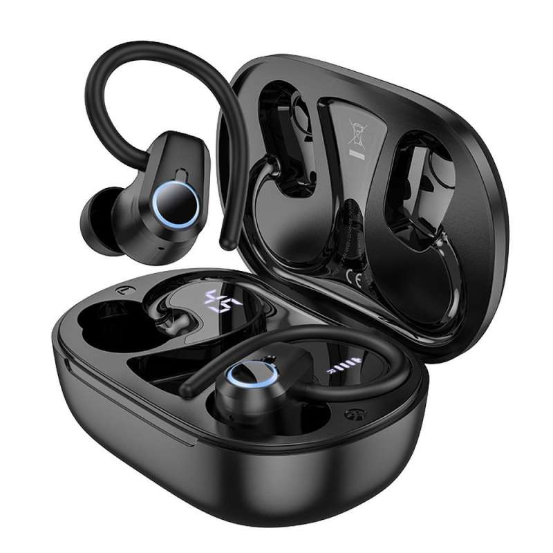 SPOTT-GR Hoco EQ8 - Ασύρματα In-Ear Ακουστικά Bluetooth σε Μαύρο Χρώμα