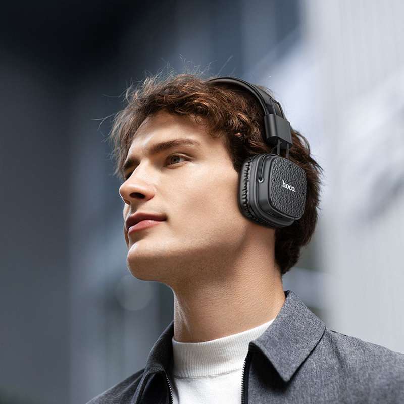 SPOTT-GR Hoco W56 - Ασύρματα Over-Ear Ακουστικά Κεφαλής Bluetooth - Μαύρα