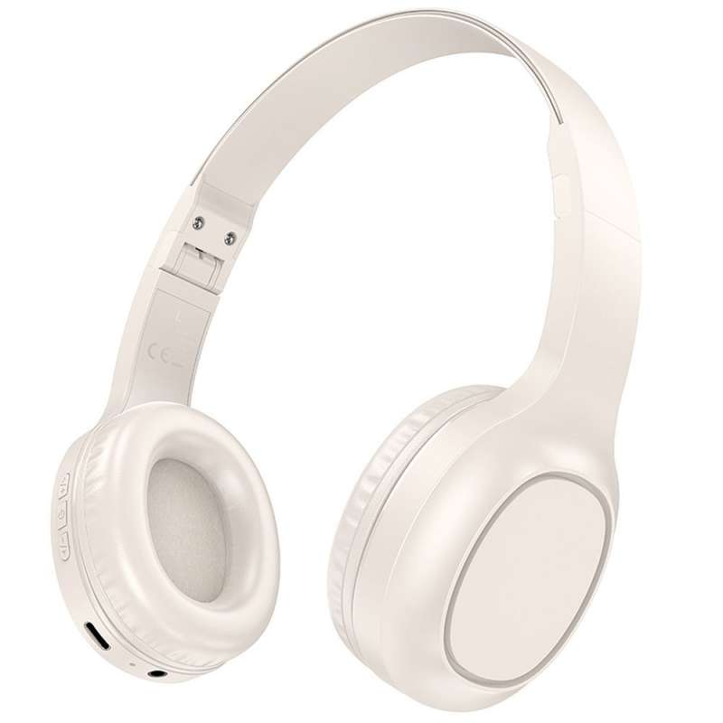SPOTT-GR Hoco W46 - Ασύρματα Over-Ear Ακουστικά Bluetooth σε Άσπρο Xρώμα