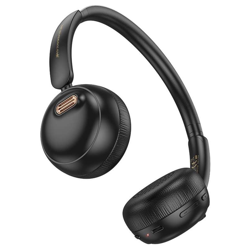 SPOTT-GR Hoco W62 - Ασύρματα Over-Ear Ακουστικά Bluetooth με Δυνατότητα Σύνδεσης Μέσω Type-C - Μαύρα