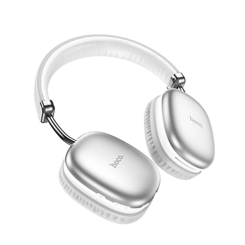 SPOTT-GR Hoco W35 - Ασύρματα Over-Ear Ακουστικά Bluetooth με Ραδιόφωνο FM - Ασημί