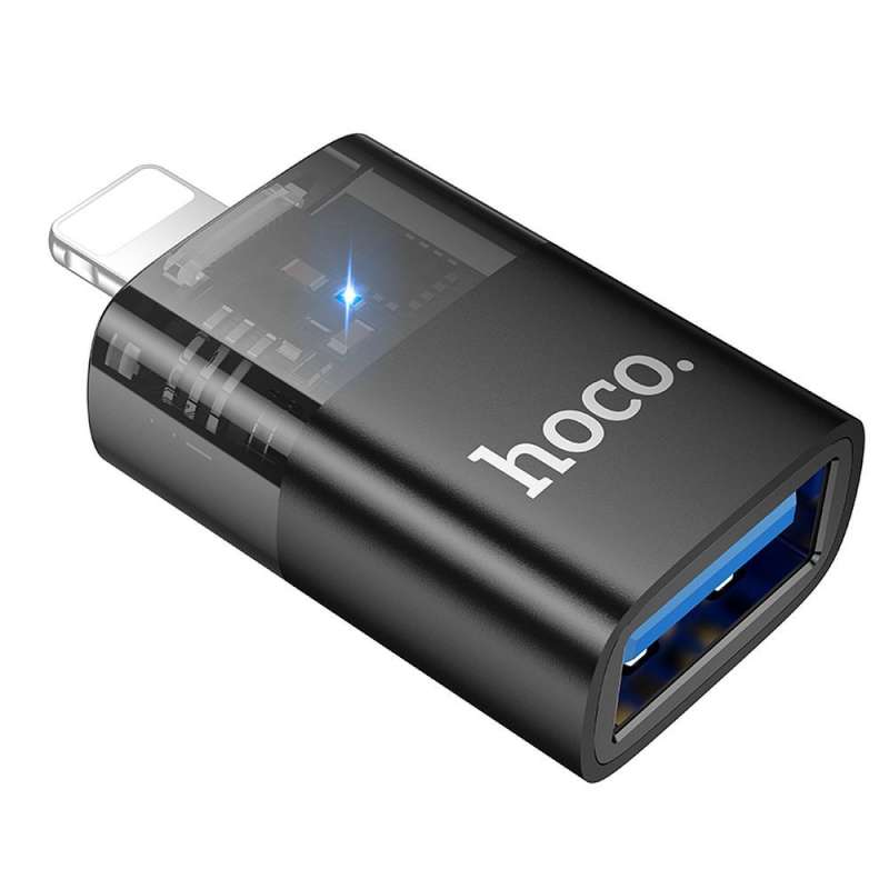 SPOTT-GR Hoco UA36 - Μετατροπέας USB Από Lightning (Αρσενικό) σε USB-A (Θηλυκό) σε Μαύρο Χρώμα