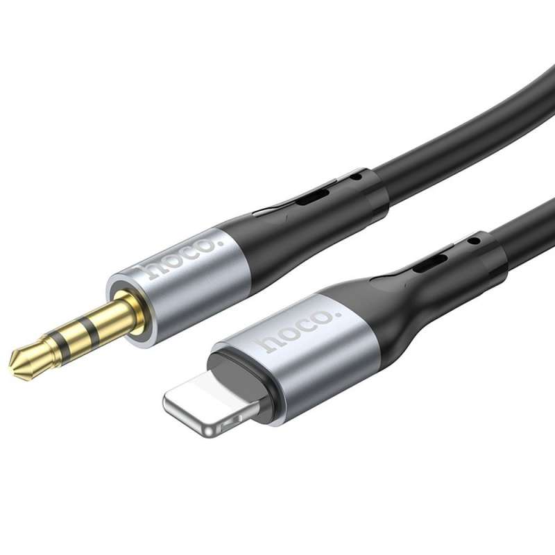 SPOTT-GR Hoco Καλώδιο AUX Jack 3.5mm σε Lightning UPA22 1m - Μαύρο