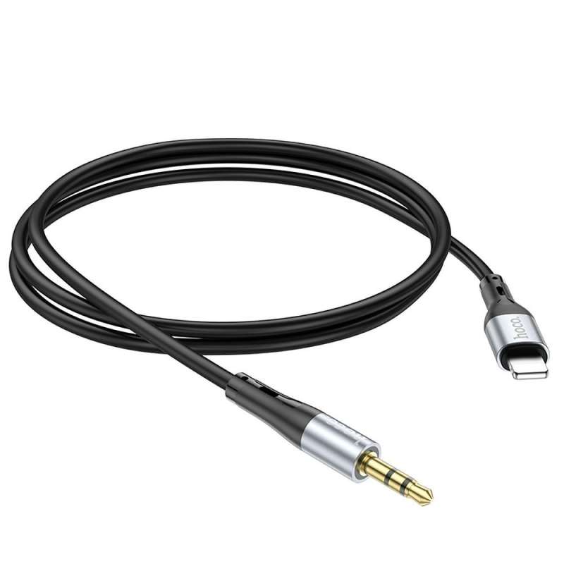 SPOTT-GR Hoco Καλώδιο AUX Jack 3.5mm σε Lightning UPA22 1m - Μαύρο