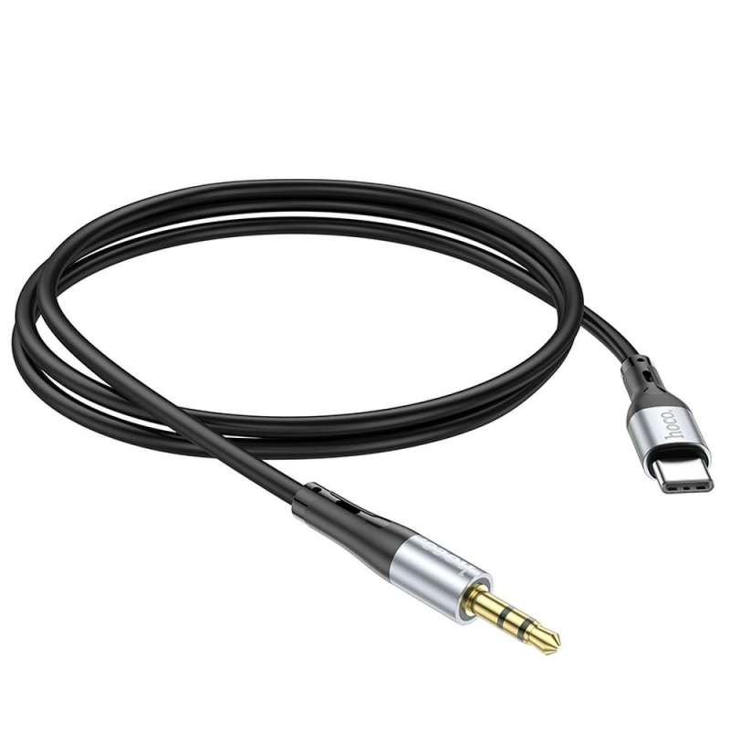 SPOTT-GR Hoco Καλώδιο AUX Jack 3.5mm σε Type-C UPA22 1m - Μαύρο
