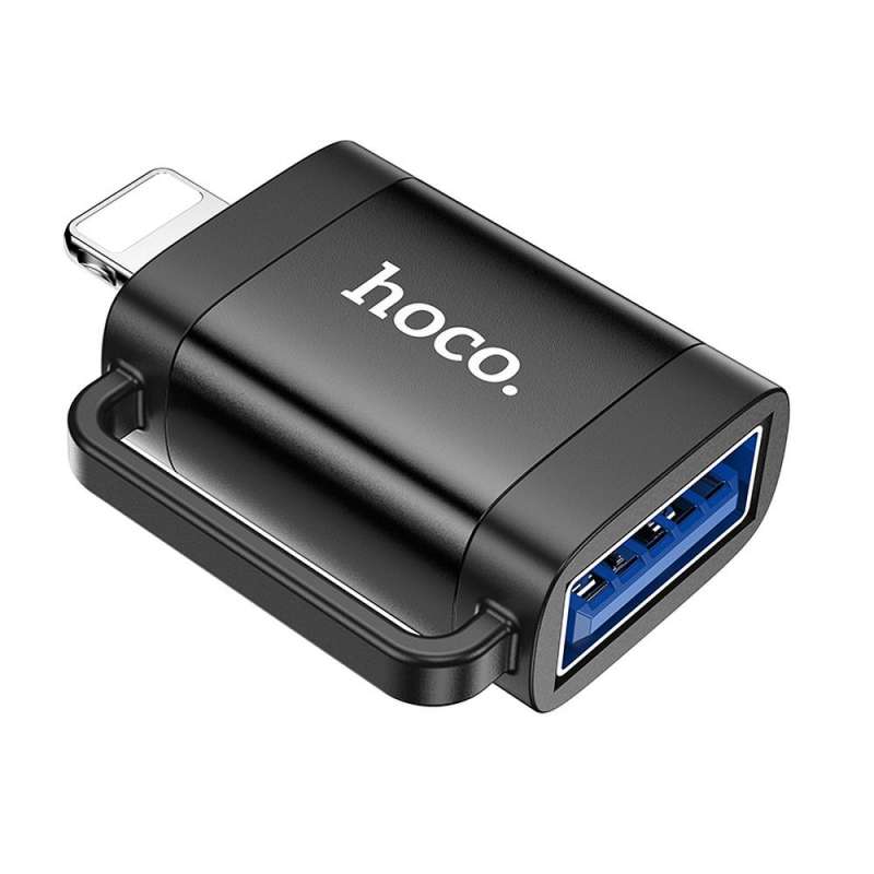 SPOTT-GR Hoco adapter OTG Lightning (Αρσενικό) σε USB-A (Θηλυκό) UA31A - Μαύρο
