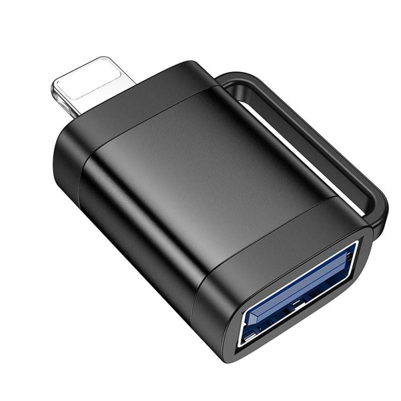 SPOTT-GR Hoco adapter OTG Lightning (Αρσενικό) σε USB-A (Θηλυκό) UA31A - Μαύρο