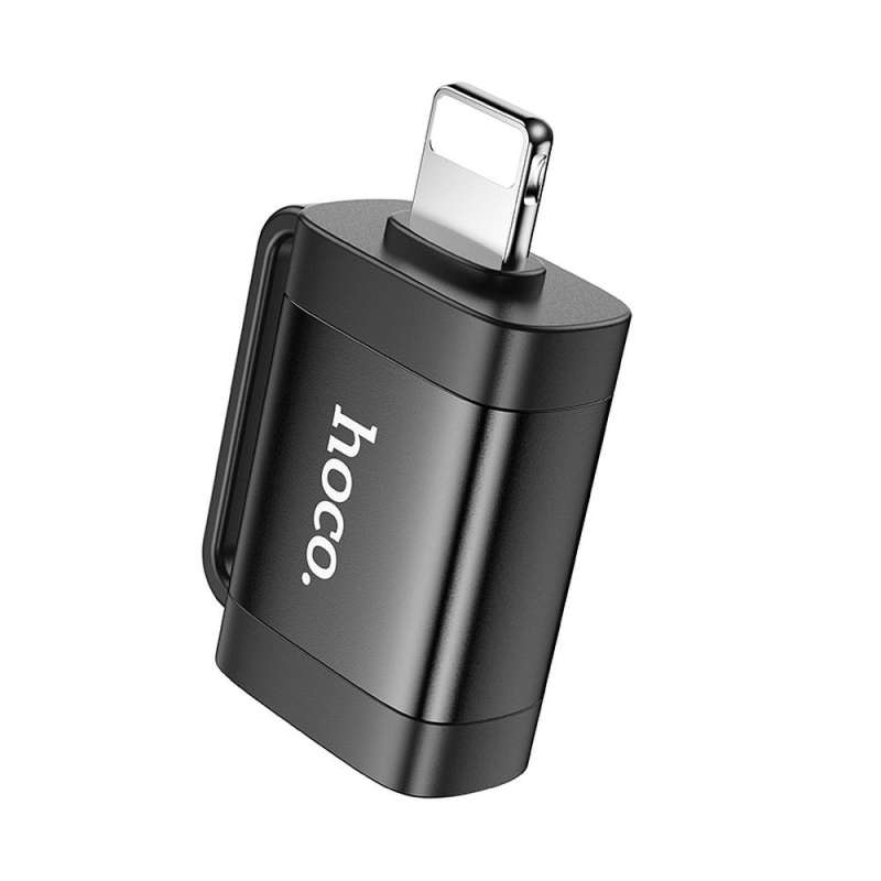 SPOTT-GR Hoco adapter OTG Lightning (Αρσενικό) σε USB-A (Θηλυκό) UA31A - Μαύρο