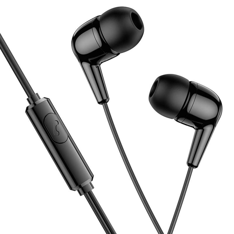 SPOTT-GR Hoco Ενσύρματα In-Ear Ακουστικά με Καρφί 3.5mm και Μικρόφωνο M97 - Μαύρα