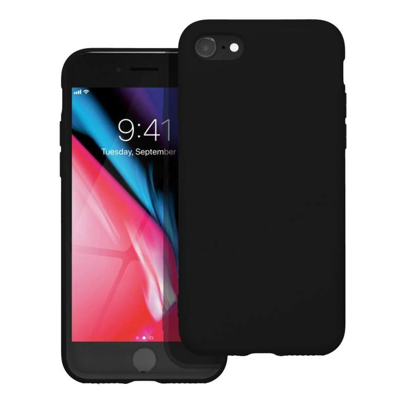 SPOTT-GR Silicone Matte - Θήκη Σιλικόνης Ματ για Apple iPhone 8 - Μαύρη