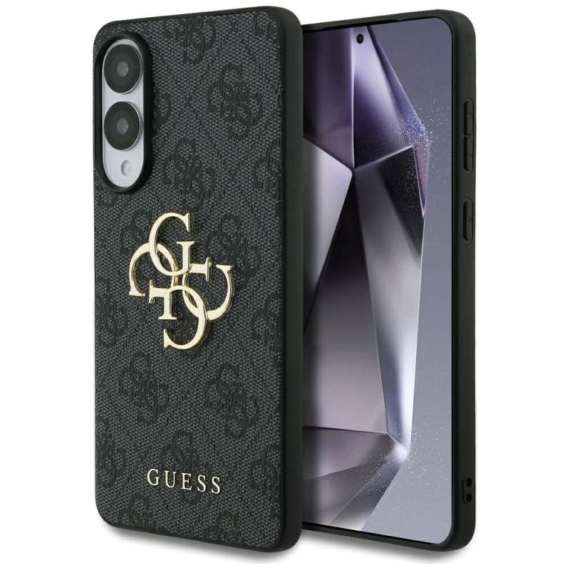 SPOTT-GR GUESS - Δερμάτινη Θήκη για Samsung Galaxy S25 Edge (Big 4G Logo Classic) - Μαύρη