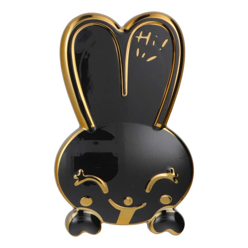 SPOTT-GR Phone Stand Rabbit - Αυτοκόλλητη Βάση Γραφείου για Κινητά σε Μαύρο Χρώμα