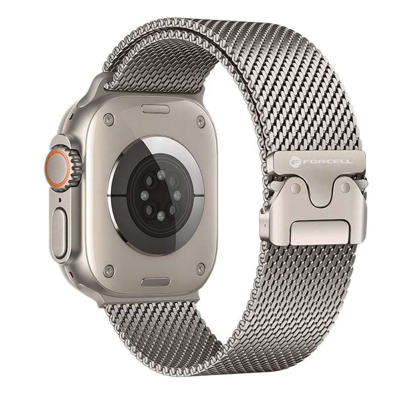 SPOTT-GR Forcell F-Design FA11 - Λουράκι από Ανοξείδωτο Ατσάλι για Apple Watch 38 / 40 / 41 mm - Ασημί