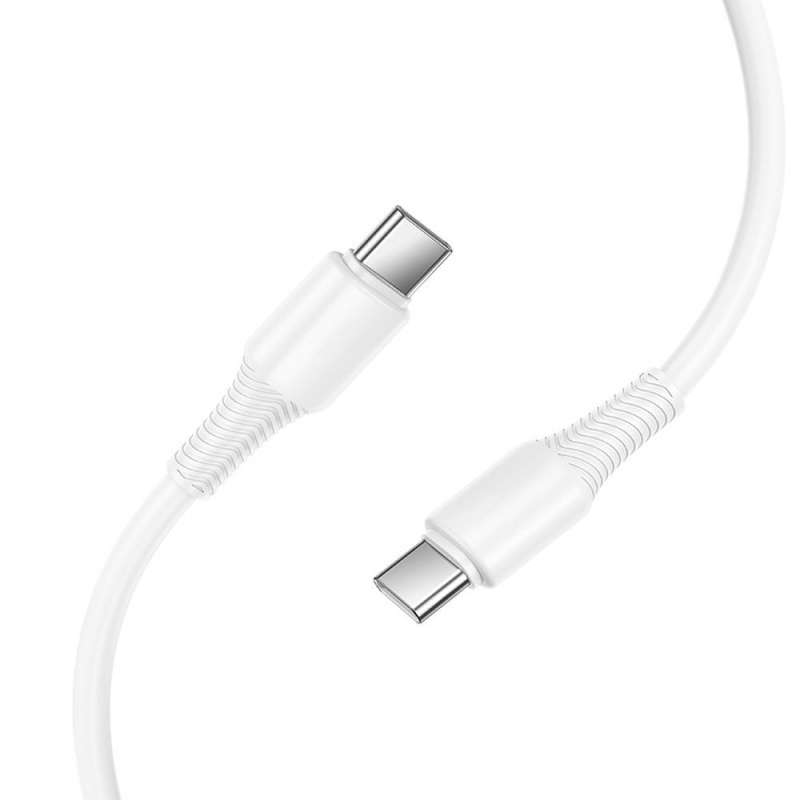SPOTT-GR Hoco X120 - Καλώδιο Type-C σε Type-C 3A 60W 1m σε Άσπρο Xρώμα