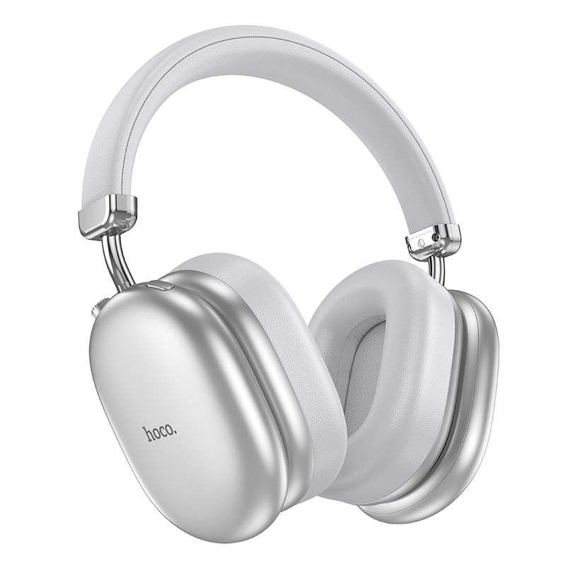 SPOTT-GR Hoco W35 Max ANC - Ασύρματα Over-Ear Ακουστικά Bluetooth με ANC (Ακύρωση Θορύβου) σε Άσπρο Χρώμα