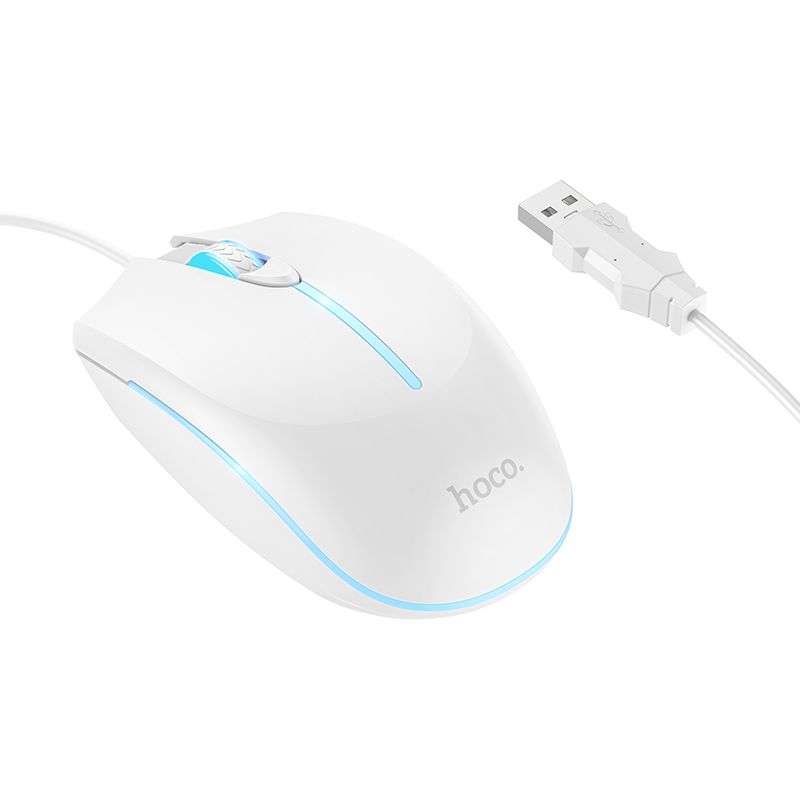 SPOTT-GR Hoco GM37 - Ενσύρματο Gaming Ποντίκι USB-A 2400 dpi - Άσπρο